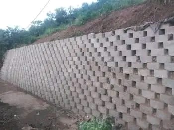 Completed retaining wall in Pietermaritzburg